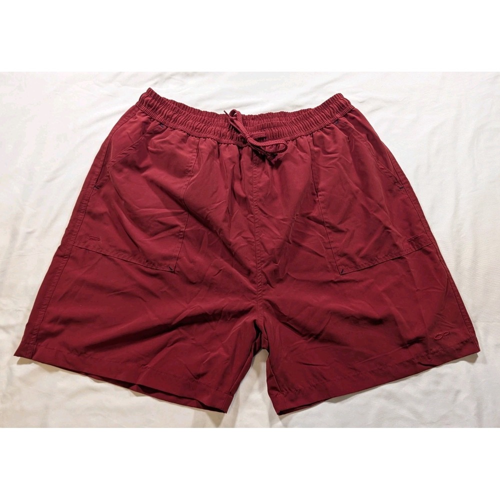 Vtg OP Ocean Pacific Swim Trunks Mens Large Red Board Shorts Mesh Lining‎ Nylon